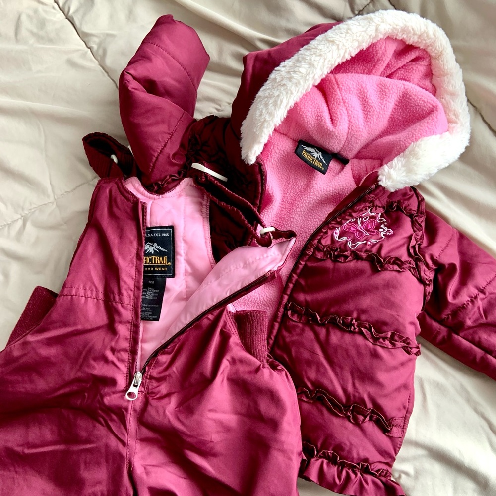 Toddler Girl Snow Jacket & Ski Pants Set